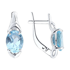 Серьги Diamant - Серебро 925, Топаз (арт. 94-320-00627-1)