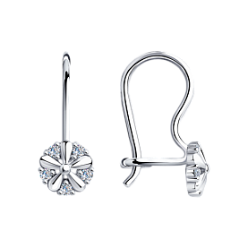 Серьги SOKOLOV - Серебро 925, Фианит (арт. 94021301)