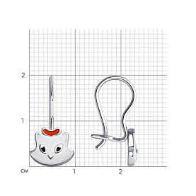 Серьги SOKOLOV - Серебро 925, Эмаль (арт. 94021632)