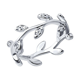 Кольцо SOKOLOV - Серебро 925, Фианит (арт. 94013750)