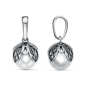 Подвеска Красная пресня - Серебро 925, Жемчуг имитация (арт. 53616440)