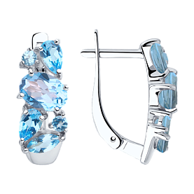 Серьги SOKOLOV - Серебро 925, Топаз (арт. 92022014)