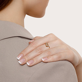 Кольцо SOKOLOV - Золото 585, Фианит (арт. 016675)