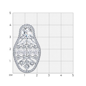 Брошь Diamant - Серебро 925, Фианит (арт. 94-140-00398-1)