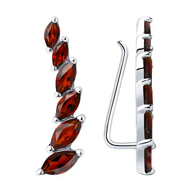 Серьги SOKOLOV - Серебро 925, Гранат (арт. 92021349)