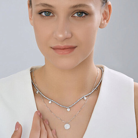 Колье SOKOLOV - Серебро 925, Гематит (арт. 83070074)