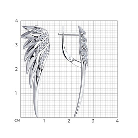 Серьги SOKOLOV - Серебро 925, Фианит (арт. 94025014)