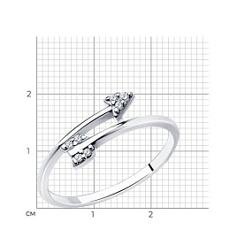 Кольцо SOKOLOV - Серебро 925, Фианит (арт. 94013657)