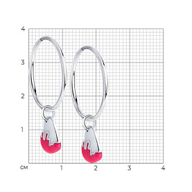 Серьги Diamant - Серебро 925, Эмаль (арт. 94-124-02201-1)