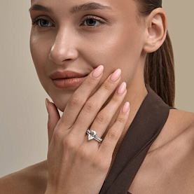 Кольцо SOKOLOV - Серебро 925, Горный хрусталь, Фианит (арт. 92014876)