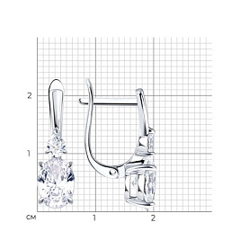 Серьги SOKOLOV - Серебро 925, Фианит (арт. 94027812)