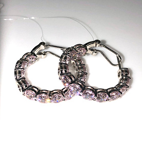 Серьги Фиделис - Серебро 925, Фианит (арт. SE-A0172-p)