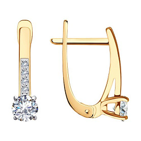 Серьги SOKOLOV - Золото 585, Фианит (арт. 0200173)
