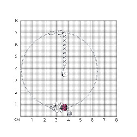 Браслет SOKOLOV - Серебро 925, Синтетический рубин, Фианит (арт. 94050369)