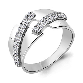 Кольцо Аквамарин - Серебро 925, Фианит (арт. 68684А.5)