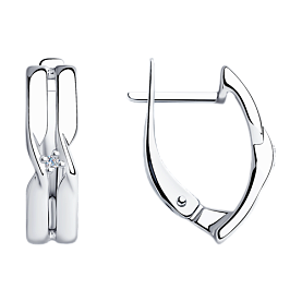 Серьги SOKOLOV - Серебро 925, Бриллиант (арт. 87020010)