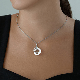 Подвеска SOKOLOV - Серебро 925, Керамика, Фианит (арт. 94032907)