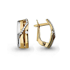 Серьги Аквамарин - Золото 375, Фианит (арт. 45313А.8)