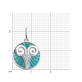 Подвеска Diamant - Серебро 925, Фианит, Эмаль (арт. 94-130-02357-1)