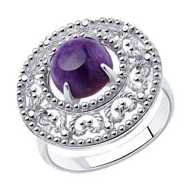 Кольцо Diamant - Серебро 925, Чароит (арт. 94-310-00839-1)