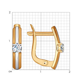 Серьги SOKOLOV - Золото 375, Фианит (арт. 027139-4)