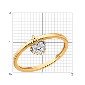 Кольцо Diamant - Золото 585, Фианит (арт. 51-110-00901-1)