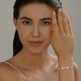 Браслет SOKOLOV - Серебро 925, Фианит (арт. 94051034)