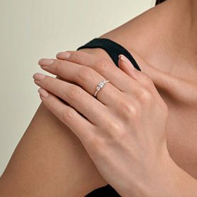 Кольцо SOKOLOV - Золото 585, Фианит (арт. 019884)