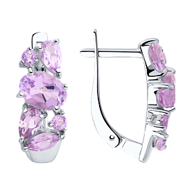 Серьги SOKOLOV - Серебро 925, Аметист (арт. 92022015)