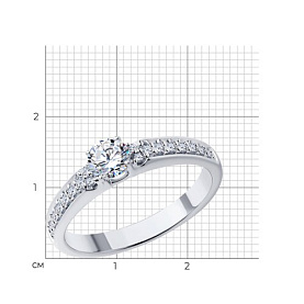 Кольцо Diamant - Серебро 925, Фианит (арт. 94-110-01604-1)