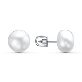 Серьги Красная пресня - Серебро 925, Жемчуг культивированный (арт. 33314200Д)