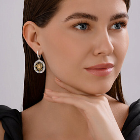 Серьги SOKOLOV - Серебро 925, Фианит (арт. 95020126)