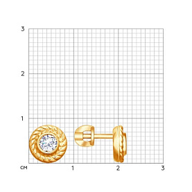 Серьги SOKOLOV - Серебро 925, Фианит (арт. 93020832)