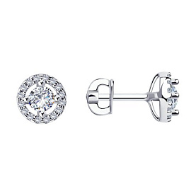 Серьги SOKOLOV - Серебро 925, Фианит (арт. 94024436)