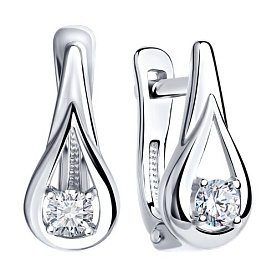 Серьги SOKOLOV - Серебро 925, Фианит (арт. 94021825)