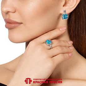 Кольцо Красная пресня - Серебро 925, Фианит (арт. 23815434Пл3)