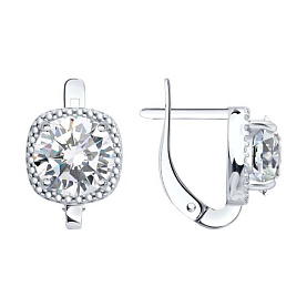 Серьги SOKOLOV - Серебро 925, Фианит (арт. 94027339)