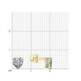 Серьги SOKOLOV - Серебро 925, Фианит (арт. 93021144)