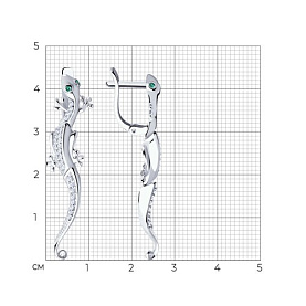 Серьги SOKOLOV - Серебро 925, Фианит (арт. 94021399)