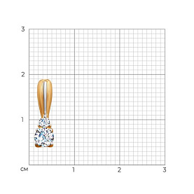 Подвеска SOKOLOV - Золото 375, Фианит (арт. 31-130-00108-1)
