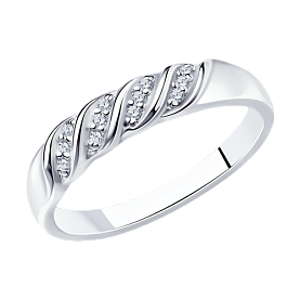 Кольцо SOKOLOV - Серебро 925, Фианит (арт. 94012324)