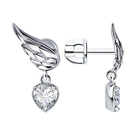 Серьги SOKOLOV - Серебро 925, Фианит (арт. 94025022)