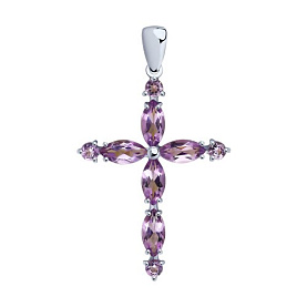 Подвеска SOKOLOV - Серебро 925, Аметист (арт. 92030729)