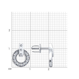 Серьги Diamant - Серебро 925, Фианит (арт. 94-120-02241-1)