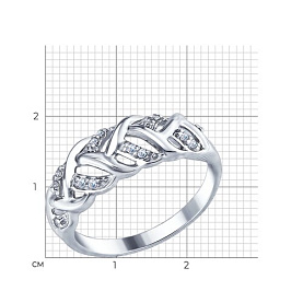 Кольцо SOKOLOV - Серебро 925, Фианит (арт. 94012350)