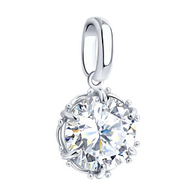 Подвеска SOKOLOV - Серебро 925, Фианит (арт. 94033395)