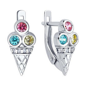 Серьги Diamant - Серебро 925, Фианит (арт. 94-120-02255-1)