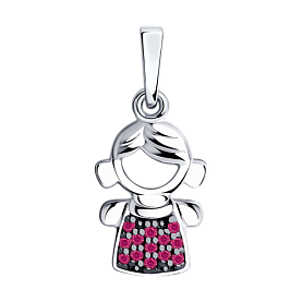 Подвеска SOKOLOV - Серебро 925, Фианит (арт. 94031849)