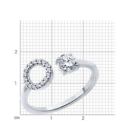 Кольцо SOKOLOV - Серебро 925, Фианит (арт. 94013824)