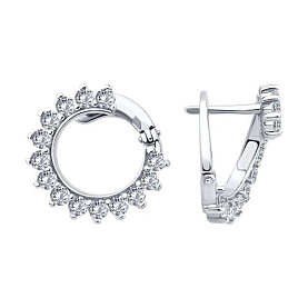 Серьги SOKOLOV - Серебро 925, Фианит (арт. 94026880)